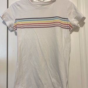 Girls Striped Rainbow Shirt